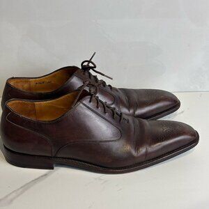 Sutor Mantellassi Men Lace Up Oxblood Burnished Leather Shoes Brown Size 11